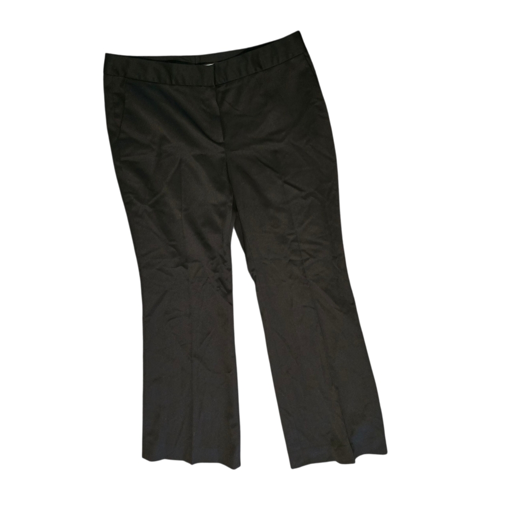 Anne Klein Women's 12 Classic Black Straight Leg Dress Pants Trousers